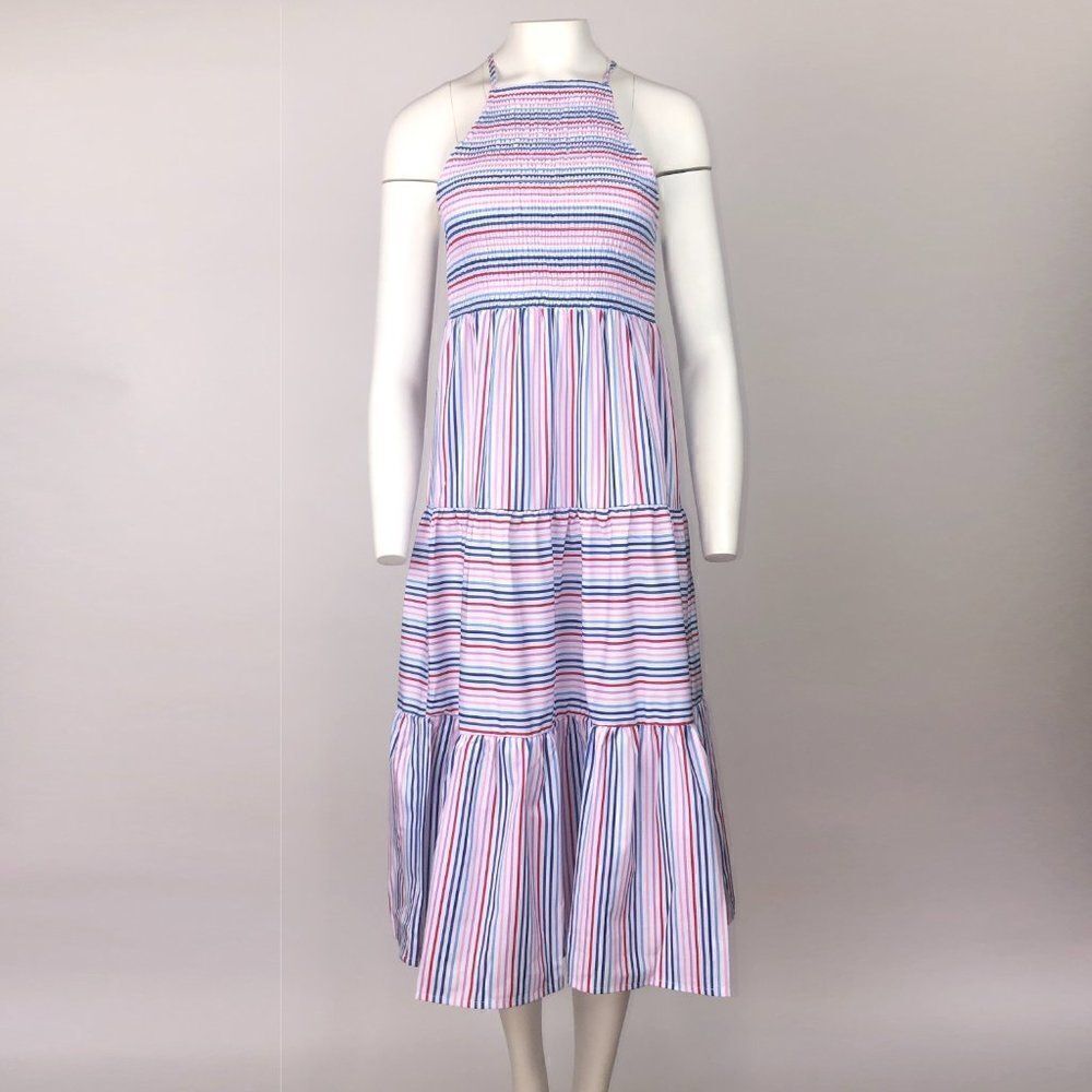 ZARA STRIPES MAXI DRESS HALTER - Picture 4 of 10